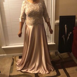Satin rose gown
